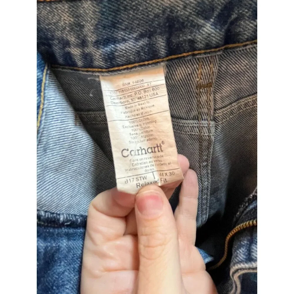 Carhartt B17 STW Relaxed Fit Jeans – Men’s 44x30 (Stonewash Blue Denim)